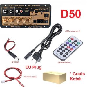 Amplifier Board Audio Bluetooth USB Radio TF DIY Subwoofer D5 Karaoke Power Stereo Bass Audio Karaoke FM Papan