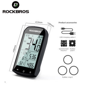 【Local Delivery】ROCKBROS&CYCPLUS M1 Bicycle Computer Wireless GPS ANT+ Waterproof MTB Road Bike Speedometer Backlight Cadence Heart Rate Odometer