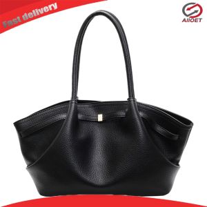 【Alloet】 Chic PU Leather Tote Bag for Women with Adjustable Shoulder Strap and Multiple Pockets for Versatile Use