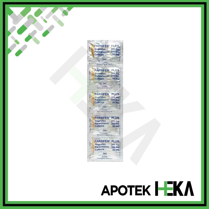 Farsifen Plus Strip isi 10 Tablet - Paracetamol Ibuprofen Obat Demam