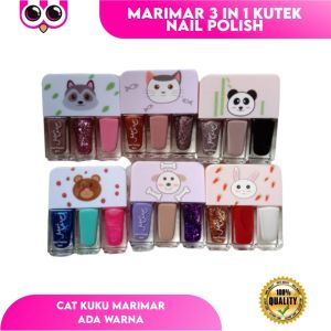 [ 3 IN 1 ] MARIMAR 3 IN 1 KUTEK NAIL POLISH 6 ML / CAT KUKU 3 WARNA