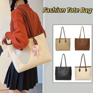 PWT16 Phong cách Hàn Quốc Túi Tote Pu Da PU Túi xách Túi đeo nách Đa năng Màu sắc tinh khiết Túi đeo vai Các cô gái