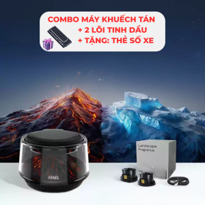 Máy khuếch tán tinh dầu ô tô ABMG cao cấp Máy xông tinh dầu phun tinh dầu khử mùi trên xe ô tô có đèn Led
