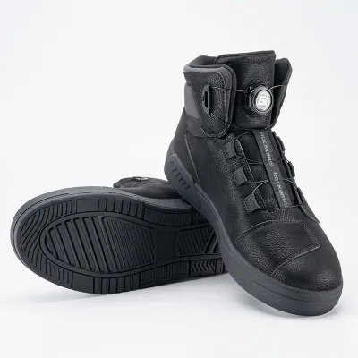 ROCKBROS Motorcycle Boots Casual Sneakers Non-slip Outdoor Riding ABS Rotary Button Mid Top Racing Shoes for Men
