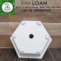 Combo 4 chậu nhựa lục giác truyền thống mini 21x8cm. 