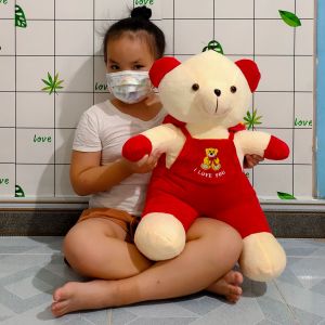TEDDY BEAR GẤU BÔNG TEDDY MẶC YẾM SIZE LỚN DỄ THƯƠNG 100% GÒN AN TOÀN CHO BÉ