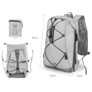 KKN 20-26L Outdoor Hiking Backpack 155g Hiking Silicon Anti Splashing Lightweight Foldable Large Capacity Backpack