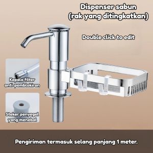 (In Stock) Dispenser Sabun Cair Tanam Pompa Dishwashing Liquid Pump Wastafel Selang Panjang Direct Dapur Sink