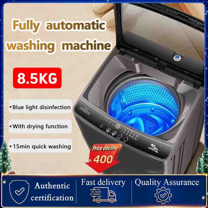 EQCOTWEA Automatic Washing Spinning Dying Combo Machine 44lbs Capacity Silver%2f