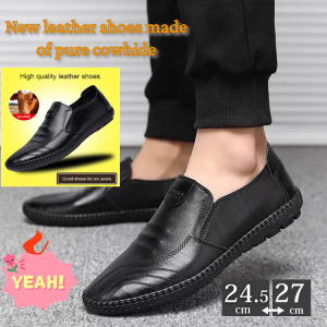 Mens Soft Soled Casual Leather Shoes Breathable Winter Leather Shoes