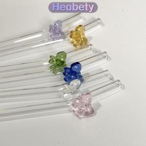 Heabety 1 ống hút thủy tinh 8mm ống hút uống có thể tái sử dụng ống hút chịu nhiệt hình bướm dễ thương cho lễ hội tiệc cưới Cocktail Bar bãi biển