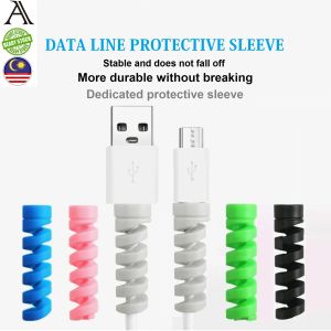 1 Pcs Colorful Data Cable Protective Sleeve 3.0mm Thicker/Lengan Pelindung Galis Data Berwrna Tebal