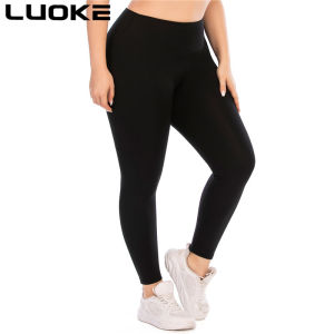 LUOKE Yoga Pants for Women Sports Wear Women Baju Perempuan Black with Pockets Plus Size Sweatpants Running Yoga Exercise Fitness