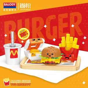 Hamburger set Building Blocks Kits Build Your Own Gourmet recipe Education STEM Toys toy for kids 6 8 9 10 12 16 Years Old 261 PCS