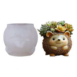 Reusable Silicone Hedgehog Mold Silicone Texture for Handmade Resin Art Crafting Decorative Planters Unique Gift Ideas