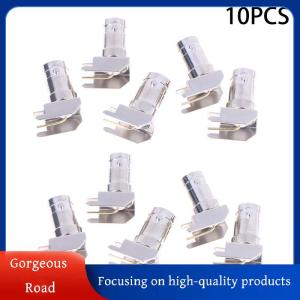 [Gorgeous] Hot Sale 5 10 20PCS 50 Ohm Q9 BNC Female Right Angle 90 Degree Plug Solder Cup PCB Nickel Plated Brass RF Coaxial Adapters