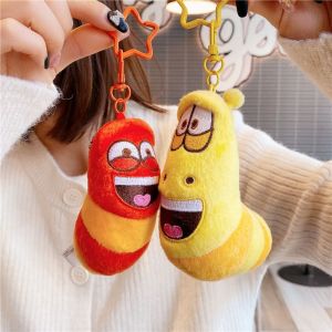 EHTYR Bag Charm Insect Slug Keychain Bug Pendant Cute Animals Larva Plush Toy Funny Worm Insect Stuffed Doll Birthday Gift