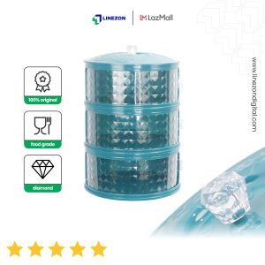 [Diamond] Rak Makanan Susun HIJAU 3 tingkat / Penutup Makanan Susun / Tutup Makanan / Food Cover / Penutup Makanan Insulasi Tahan Panas / Tudung Saji Susun