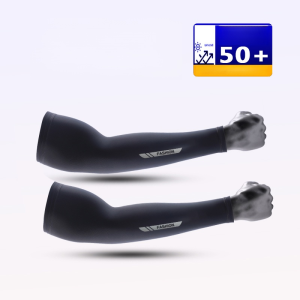 Mens Sun Protection Sleeve Covers Summer Long Ice Silk Solid Color Arm Covers Cool Feeling Anti-UV Breathable