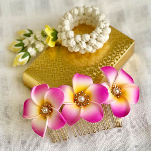 Flo14 ดอกไม้ติดผมลีลาวดี ขนาดเล็ก 5 ซม ดอกไม้ติดผมชุดไทย ดอกไม้ติดผมเด็ก ดอกไม้ติดผมเล็ก ดอกไม้โฟม กิ๊บติดผมดอกไม้