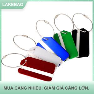 【LAKEBAO】 Thẻ Hành Lý Hợp kim nhôm Vali tag nhãn du lịch thiết lập với vòng lặp thép ID thẻ hành lý cho Vali phụ kiện du lịch