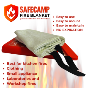 Fire Blanket – Quick & Effective Fire Protection - Ideal for kitchen fires electrical fires and clothing fires - Size: 1.2M x 1.2M