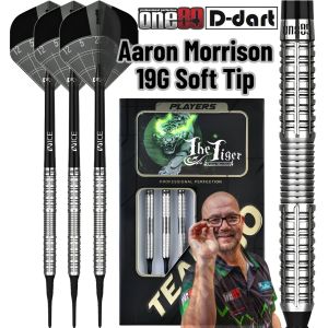 ONE80 SOFT TIP DART - 19G THE TIGER AARON MORRISON SIGNATURE 90% TUNGSTEN SOFT TIP DARTS (ARROW DART LEMBUT)