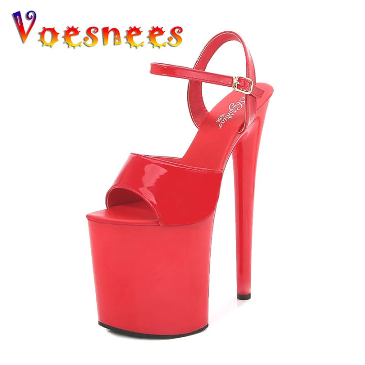 2023 Voesnes Brand Women Heels Show Sandals 2021 Platform Lace-Up Stripers  High Heels 15 17 20 CM Female Shoes Party Pole Dance Lazada PH