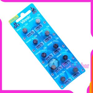 Vinnic L754F Baterai jam tangan Vinnic AG5 L754F LR48 Alkaline 1.5V Original (1 BIJI BUKAN PER LEMBAR)
