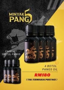 Ubat Sakit Lutut dan Sendi Pang5 Oil Pain Relief Oil Minyak Urut Minyak Lemak Kuda Jantan Migraine Relief Muscle Pain Relief Oil Original HQ