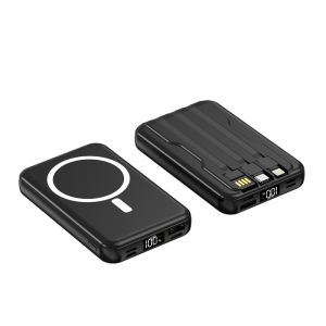 SG【In stock】20000mAh wireless mobile power bank with 3 wires magnetic mobile power bank 5W super fast charging magnetic power bank