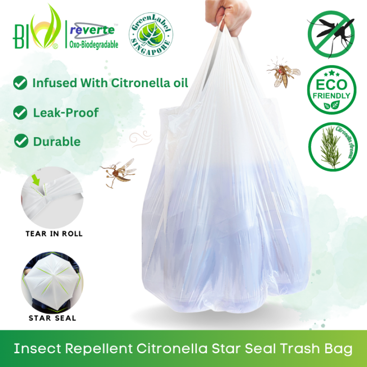 BIO Biodegradable Insect Repellent Citronella Star Seal Handle Trash