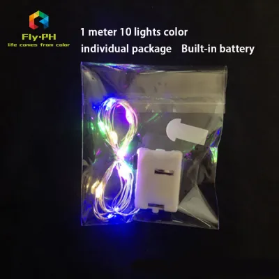 （Built-in battery）1M/2M/3M 3 modes LED string lights water-proof Bouquet Christmas gift decorative lights