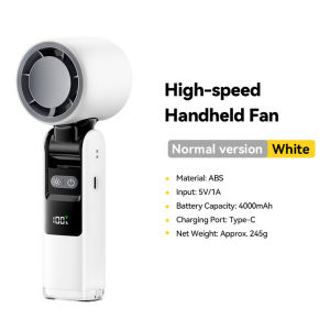High speed Hand-Held Fans 4000mAh 100 Speeds Digital Display Flashlight Type C Charge Cooling Wind Desk Fans Foldable Refrigeration Stand Fan Portable Hand Table Mini Refrigerable High-speed Fan