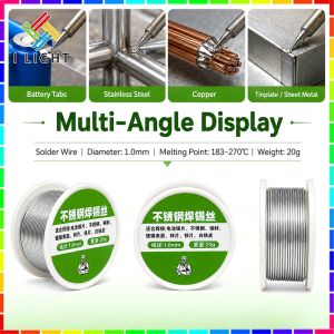 (Fast Delivery)1.0mm Stainless Steel Solder Wire for Aluminum Copper Iron Metal Weld 20g/50g/100g