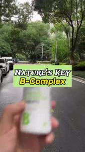 Ready stock ? ? Natures Key Halal Vitamin B-Complex  Energy Stress Energy Support Compound Herbs 400mcg B1 B3 B12 60 Tablets