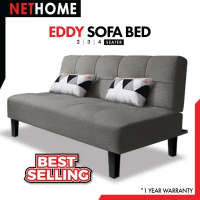 Bestdecoration ☝⚡️READYSTOCK⚡️NETHOME EDDY Durable 2 Seater or 3 Seater or 4 Seater Foldable Sofa Bed DesignSofaSofabed Sofa 沙发⊿
