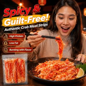 😍Limited Time /COD💥King Crab Leg Meat/Hokkaido Premium Crab Strips Nutritionally Balanced Original/Spicy Crab/Chinese Snack Convenient to Eat/Salad Topping/High-Protein Seafood/Ready-to-Eat Delicious帝王蟹整条蟹腿肉
