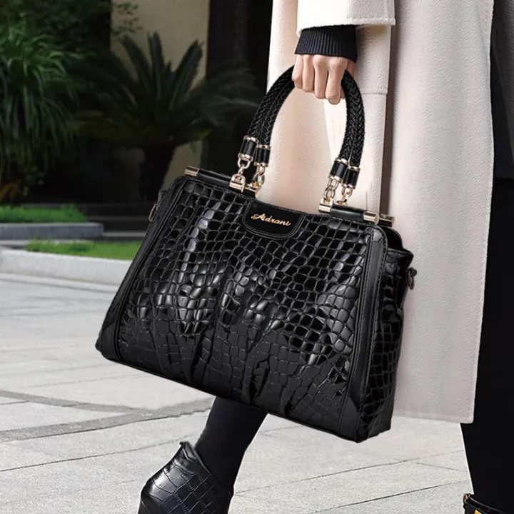 Aidrani%20%20%20New%20Women's%20Crocodile%20Pattern%20Lacquer%20Leather%20Handbag%20High%20end%20Fashion%20Versatile%20Cowhide%20Commuter%20Bag%20-%20Image%2010