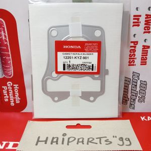 Paking seng perpak gasket cop paking atas paking head cylinder supr x 125 fi new (2014-sekarang) supra x 125 helm in karburator (2011) original honda 12251KYZ901