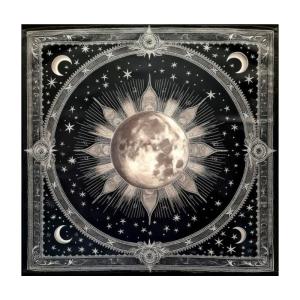 Moon Planet Pattern Astrology Tablecloth Tarot Divinations Tablecloth Altars Cloth Divinations Board Game Accessory