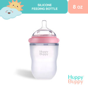 Huppy Buppy Baby Bottle Feeding Silicone 8oz Pink
