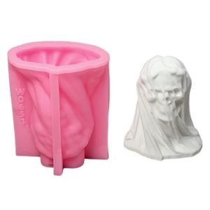 Halloween Molds Castings Molds Veiled Skull Silicone Moulds Plasters Molds Ornament Molds Epoxy Resin Molds