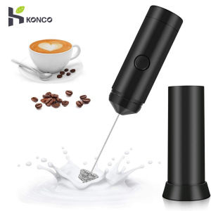 Konco Battery electric Milk Frother coffee frothers Portable Powerful Foam Maker for Make Cappuccinos Lattes egg beater baking whisk
