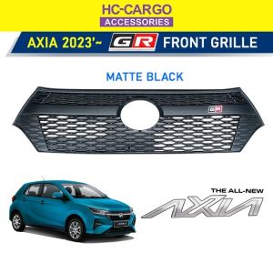 Perodua Axia 2023 GR Front Grill Mesh Honeycomb Design ABS Grilles Exterior Decoration Axia A300