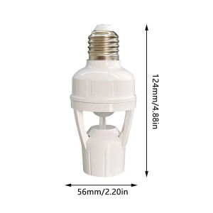 Kebiumei đèn LED thông minh chuyển đổi 360 Độ cảm biến chuyển động PIR E27 đế đèn đui đèn Bộ chuyển đổi ổ cắm chuyển đổi AC 85-265V điều chỉnh đèn dò đế đèn