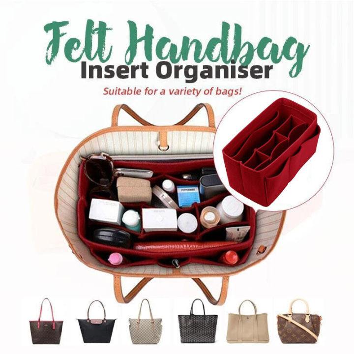 Finnsalle Felt Handbag Insert Organiser Felt Bag Organizer Handbag Tote