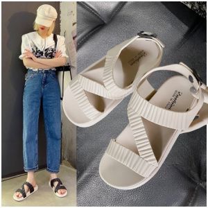 Giày sandal nữ quai chữ Z bèo nhún nhựa cao su đi học đi mưa siêu biền Maipy - G091