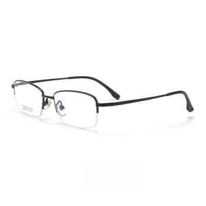 MAOLAZI แว่นตาแฟชั่นหรูหราสไตล์วินเทจกรอบแว่นสำหรับผู้ชายผู้หญิงกรอบแว่นตาครึ่งเดียวสี่เหลี่ยม S6506