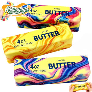 Aoduoyaya Slow-rebound Butter Toys for Stress Relief Soft and Novel Toys Realistic Butter Stick-shaped Finger Toys